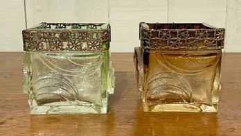 Two Vintage Pentti Sarpaneva For Kumela Art Glass Votives (CTF10)