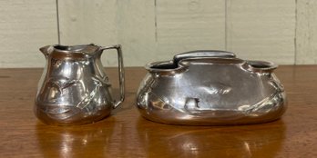 Vintage Archibald Knox Tudric Sugar Bowl And Creamer (CTF10)