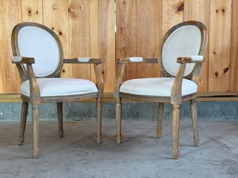 Pr. French Style Arm Chairs (CTF20)