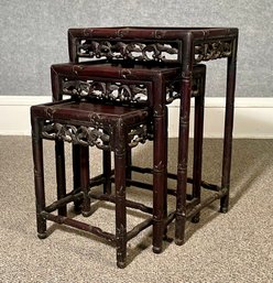 Antique Chinese Rosewood Nesting Tables (CTF10)