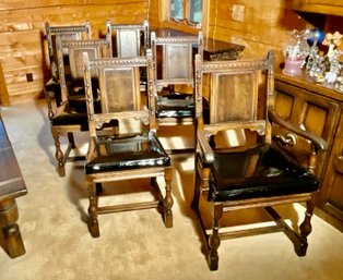 Vintage Oak Dining Chairs (CTF40)