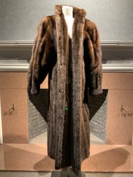 Umber Dusk Long Mink Fur Coat (CTF10)