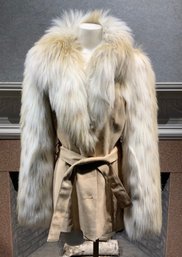 Orna Fahro Faux Fur And Suede Coat (CTF10)