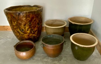 Ceramic Planters, Copper Pots, And More, 6pcs (CTF20)
