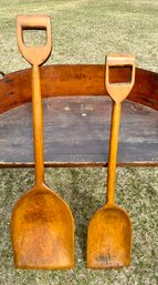 Two 19th C Carved Wood Shovels (CTF10)