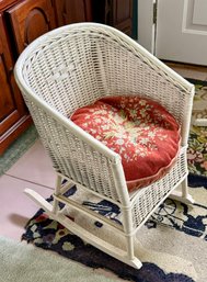 Vintage Wicker Childs Rocking Chair