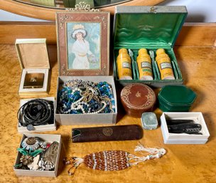 Vintage Costume Jewelry, Pocket Knives, Perfume, And More (CTF10)