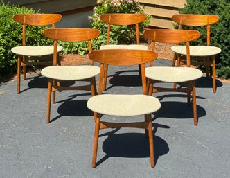 Six Vintage Hans J. Wegner CH23 Dining Chairs (CTF30)