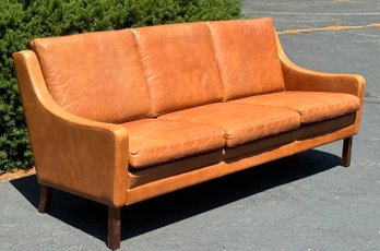 Vintage Danish Leather Sofa (CTF40)