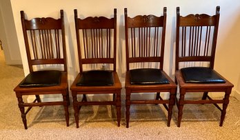 Four Antique Oak Chairs (  CTF20)