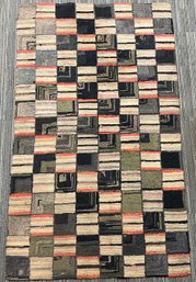 Antique Log Cabin Braided Rug (CTF10)