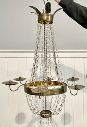 19th C. Crystal And Brass Chandelier (CTF20)