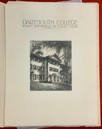 Vintage Louis Orr Dartmouth Etching Portfolio, Eight Etchings (CTF10)