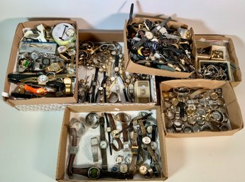 Huge Vintage Wrist Watches And Parts Collection (CTF20)