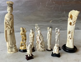Nine Vintage Figural Carvings (CTF20)