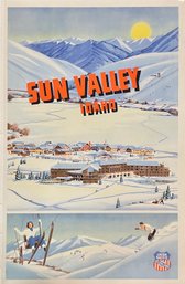 Vintage Union Pacific Travel Poster, Sun Valley Idaho (CTF10)
