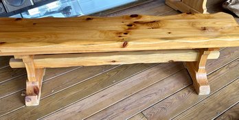 Modern Knotty Pine Bench