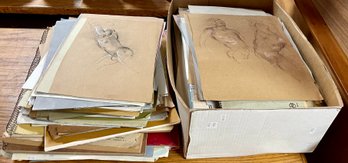 Large Collection Of Robert Maione Sketches And Drawings (CTF10)