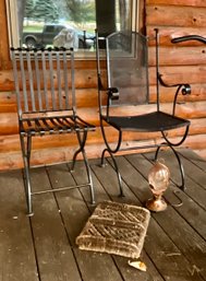 Iron Patio Chairs, Boot Scraper, Bird Feeder (CTF30)