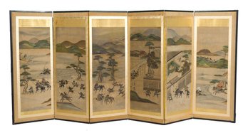 19th C. Japanese Six-Panel Folding Table Screen (CTF20)