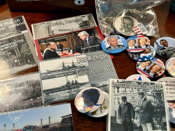 Political Buttons And Post Cards