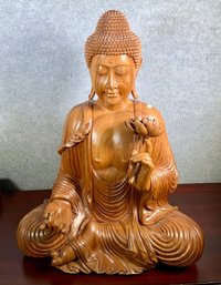 Fine Vintage Teak Buddha (CTF20)