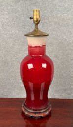 Chinese Oxblood Vase Table Lamp (CTF20)