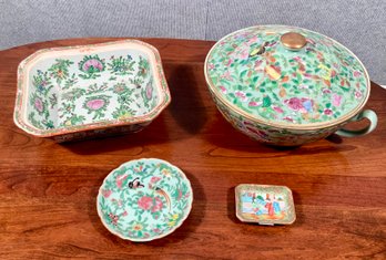 Antique Chinese Export Porcelain, 4 Pcs (CTF20)