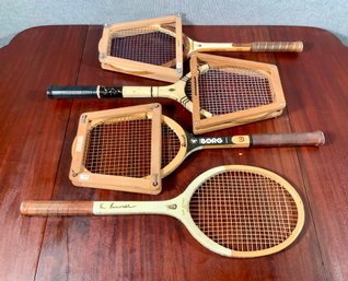 Four Vintage Tennis Rackets And Braces (CTF10)