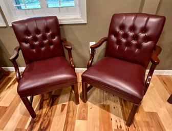 Two Leather Office Chairs