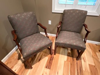 Pr Upholstered Office Chairs