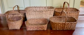 Vintage Splint Baskets, 6pcs. (CTF20)