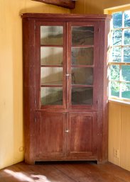 19th C. Cherry Corner Cabinet (CTF40)