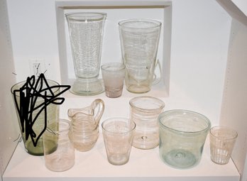 ** Updated** Antique And Vintage Glassware, 9 Pcs (CTF40)