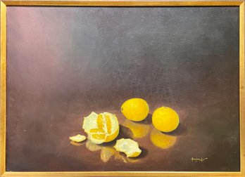 Francisco Ells Oil On Canvas, Still Life With Oranges (CTF20)