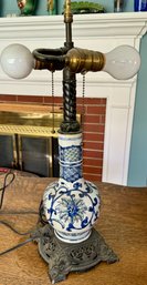 Blue And White Porcelain Lamp