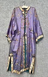 Vintage Embroidered Chinese Silk Robe (CTF10)