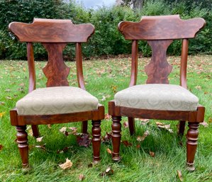 Pair Childs Size Empire Mahogany Chairs (CTF10)