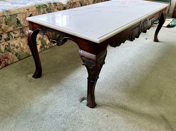 Antique Marble Top Coffee Table