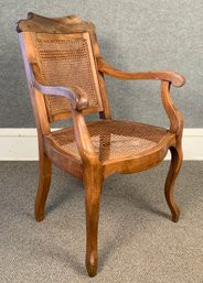 Antique French Caned Seat Armchair (CTF10)