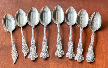 Five Wallace-Watson Sterling Teaspoons