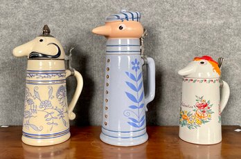 Three Schultz & Dooley Ceramic Steins, 3 Of 4 (CTF10)