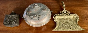 Antique Brass And Copper Items, 3pcs.  (CTF10)