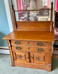 Antique Oak Wash Stand