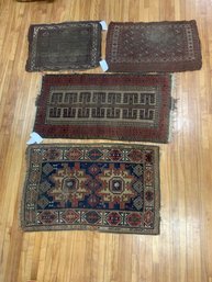 Four Antique Scatters Rugs, (CTF10)