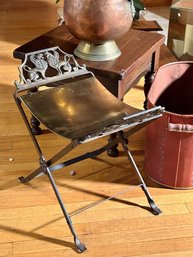Copper Coal Hod, Iron Decorative Seat, 4pcs.  (CTF30)