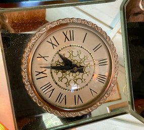 Vintage Mirrored Square Clock
