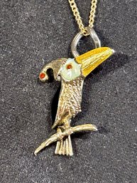 14K Gold Toucan Necklace (CTF10)