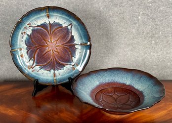 Studio Pottery Charger And Bowl (CTF10)