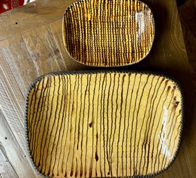 20th C Slip Decorated Loaf Dishes